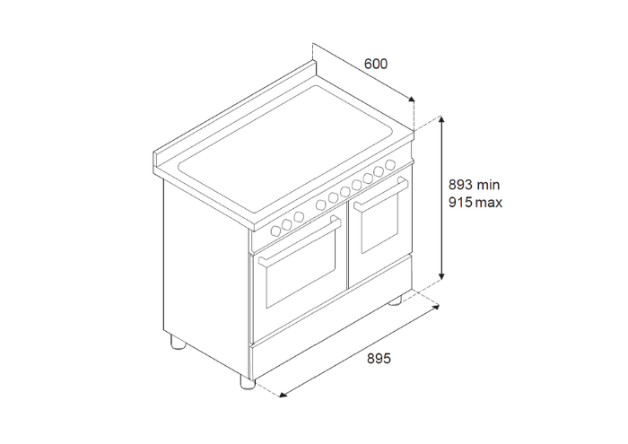 90 cm 6-burner electric double oven | Bertazzoni